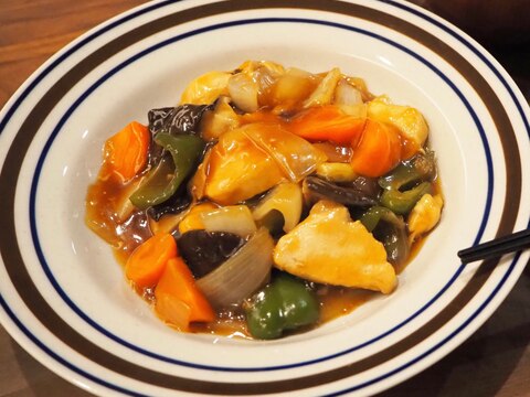 揚げない!鶏胸肉の甘酢あん(酢鶏)